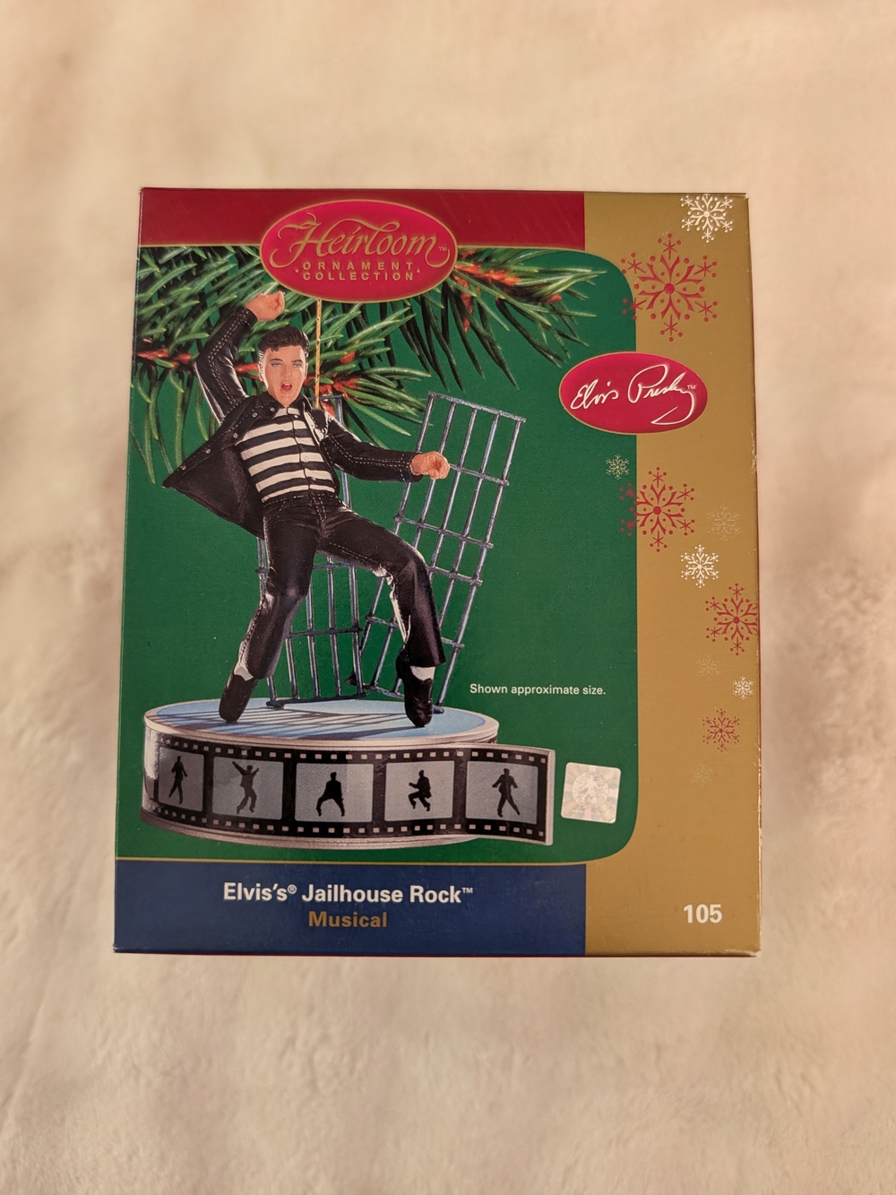 2004 Carlton Cards Elvis Jailhouse Rock Musical Ornament #105 Boxed
